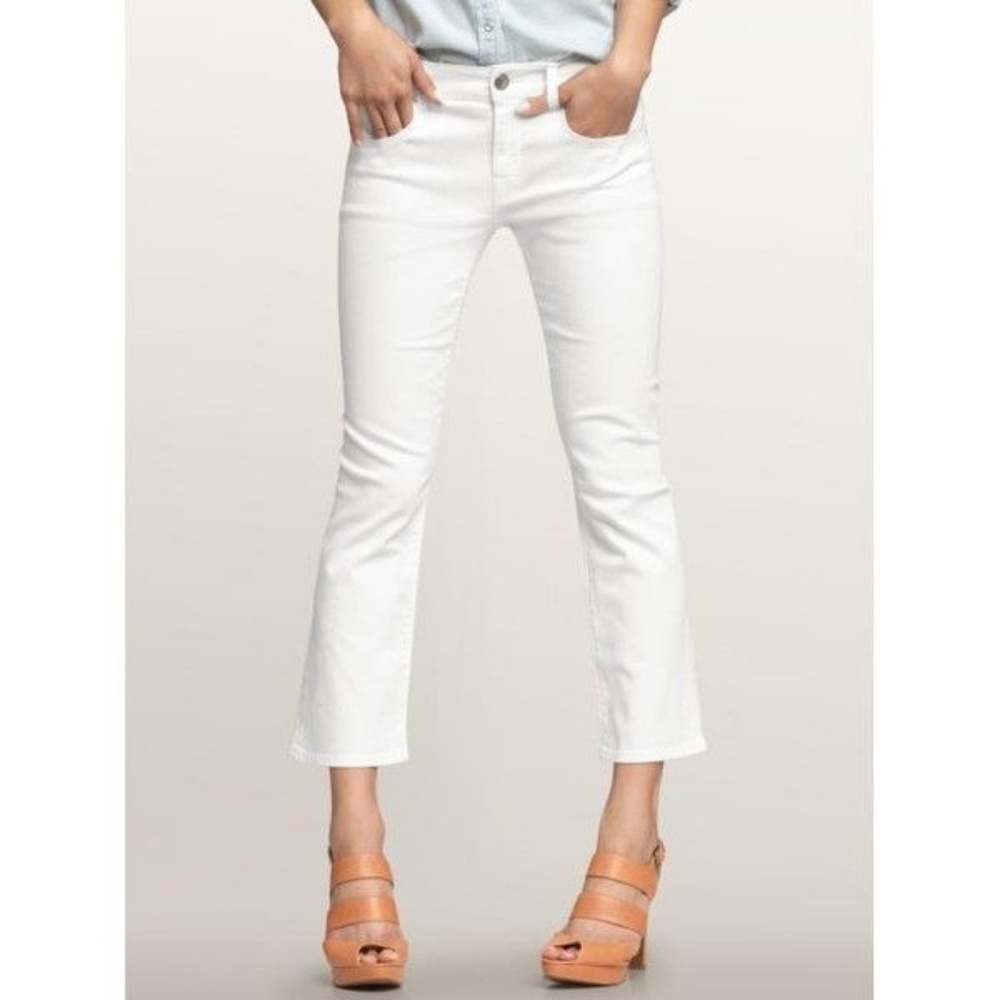 GAP Cropped Capri Ankle‎ Jeans Pants White Denim